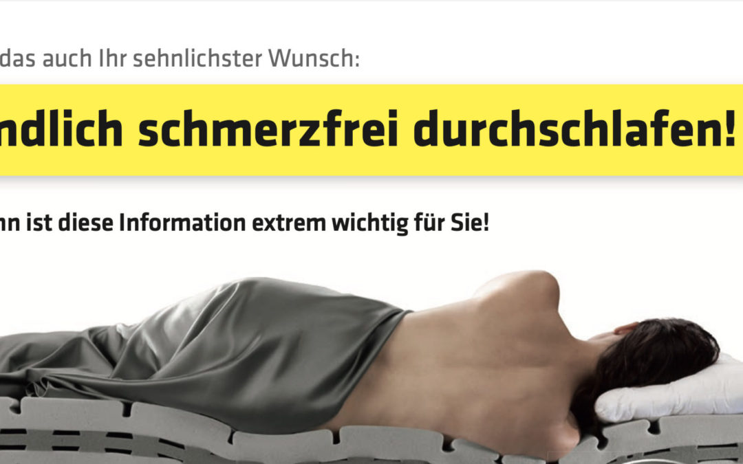 Endlich schmerzfrei durchschlafen